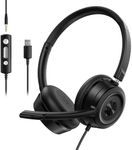 Soothielec Headset wtih Mic, USB Headset with Microphone for PC, Computer Headset with Noise Canceling Microphone for Laptop, Wired Headset with Mute for Home Office Online Class Skype Zoom Meetings