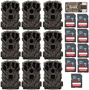 Stealth Cam Browtine 14MP Camera (9-Pack) Bundle with 32GB Memory Card (9-Pack) and Card Reader (21 Items)