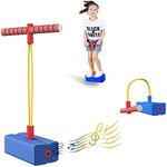 DZOZO Foam Pogo Stick Jumper Stick for Boys Girls Toddlers Bungee Jumper Jump Stick Pogo Stick Garden Toys Games High Elastic Foam Pogo Stick Bouncing Toys
