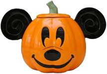 Disney Mickey Mickey Mouse Pumpkin Cookie Jar | Cute Ceramic Housewarming Gifts For Men and Women And Kids | Official Licensee | 1 Set