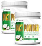 VedicFuel MCT Oil Powder 200g For Weight Management | Helps To Get Slim | Instant Energy and Focus | 100% Vegan And Gluten Free | Keto & Paleo Friendly | Improves Brain Function | 2x200g