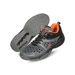 Vector X CS-2500 Court Shoes for Men (Grey-Black-Orange)