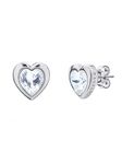 Ted Baker Han Crystal Heart Stud Earrings For Women (Silver/Crystal)