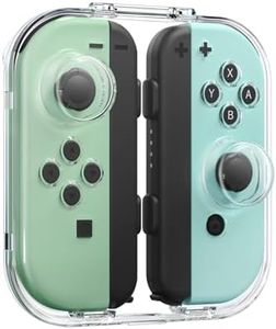 IINE Storage Case for Joy-con, Portable Dust-Proof Protective Box Compatible with Nintendo Switch Joy-Con, Switch/OLED PC Transparent Shell Case with Magnetic Closure