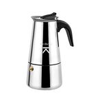 KenBerry Cafe Zest Stainless Steel Stovetop Coffee Percolator | South Indian Kaapi Maker | Moka Pot Espresso Maker | Mocha Pot Authentic Coffee Brewer- 6 Cups,Silver