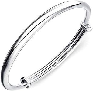 Simple Style Sterling Silver Bangle Women Gift Bracelets Bangles