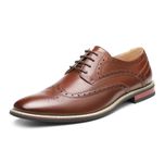 Bruno Marc Mens Oxfords Shoes Men's Lace-ups Formal Dress Shoes for Men in Smart Cacual Shoes for Walking,Prince-3,Dark/Brown,11 UK /12 US