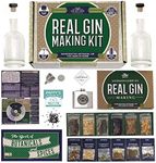 DIY Gift Kits Real Gin Making Kit Deluxe Edition | 12 Botanicals & Spices, Stainless Steel Flask, Funnel & More | Handcrafted Artisanal Gin | Mixology Set For Bartender & Adults | Gift for Men & Women