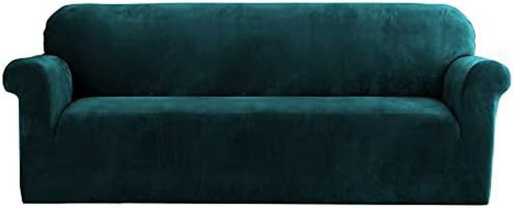 Artiss Sofa Cover, 4 Seater Couch Lounge Covers Stretch Armchair Slipcover Couches Protector Home Living Room Furniture, Soft Velvet Highly Stretchable Anti-Slip Machine Washable Green