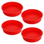 Tebery 2 Pack 9" Round Silicone Cake Mold Pan Cake Decorating Mould Cake Tool,23 cm round x 5.7 cm deep