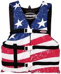 SPORTSTUFF Stars and Stripes Life Jacket, US Coast Guard Approved, Type III, Adult, Child, Youth Sizes