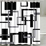 Morden Style Fabric Shower Curtain 