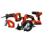 BLACK+DECKER 20V MAX Power Tool Combo Kit, 4-Tool Cordless Power Tool Set with 2 Batteries and Charger (BD4KITCDCRL)