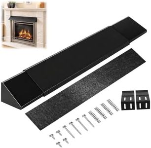 Adjustable Fireplace Hood & Heat Deflector, 28" to 48", Black Powder Coat