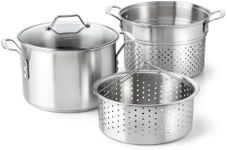 Calphalon Classic Stainless Steel 8 Quart Stock Pot with Steamer and Pasta Insert