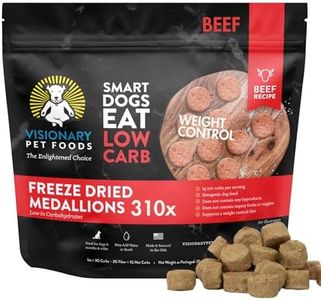 Visionary Pet Foods Beef Freeze Dried Real Meat Dog Treats, 310x Healthy Treats, Low Carb, Grain Free – Organic, Human Grade Food, Freeze Dried Dog Training Treats, Value Size 25oz