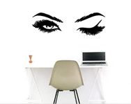 Eye Lashes, Wink, Wall Sticker, Decal, Wall Art, Windscreen Art,