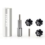 GOLDEAL TOOPRE Bicycle Fork Star Nut Setting Installer with 1 Spare Special Screw and 3 Star Nuts (for 7/8",1",1-1/8")