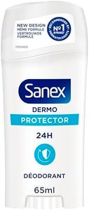 Déodorant Stick Sanex dermo Protector - Fraîcheur 24H, Anti-Odeurs, Testé dermatologiquement, Restaure le PH Naturel de la Peau - Stick 65 ml