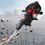 Demolition Hammer Concrete Road Breaker 2 Stroke 32.7CC Gasoline Demolition Hammer Jack Drill Concrete Petrol Breaker for Plumbing Mechanical Installation Construction