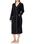 Amazon Essentials Women's Lightweight Waffle Full-Length Robe, Black, X-Large