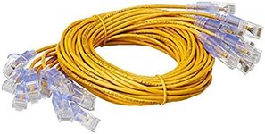 Monoprice Cat6A Ethernet Patch Cable - 5 feet - Yellow | Snagless RJ45 550Mhz UTP Pure Bare Copper Wire 10G 30AWG 10-Pack - SlimRun Series