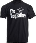 The Dogfather | Funny, Cute Dog Father Dad Owner Pet Doggo Pup Fun Humor T-Shirt-(Adult,2XL) Black