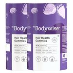 Be Bodywise Biotin Hair Gummies | For Stronger, Shinier Hair & Nails | 120 Day Pack | With Biotin, Zinc, Folic Acid, Fibre & Multivitamin | Strawberry Flavored | No Added Sugar & Gut Friendly