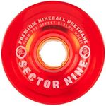 Sector 9 Unisex 74mm 78A Nineball Wheel Set, Adult, Red, 74mm