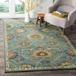 ARMAAN RUGS Export Quality Handmade Tuffted Pure Woollen Carpet for Living Room Bedroom & Hall Size 5 x 7 feet (150X210 Cm) Color-Multi