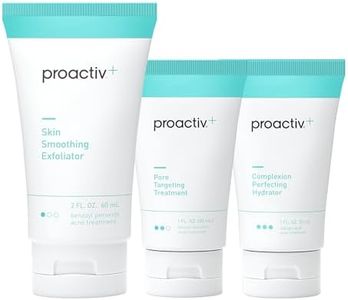 Proactiv+ 3 Step Advanced Skincare Acne Treatment - Benzoyl Peroxide Face Wash, Salicylic Acid Exfoliator for Face And Pore Minimizer - 30 Day Complete Acne Skin Care Kit