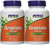 Now Foods Graviola (500 mg, 100 Capsules) - Pack of 2