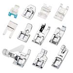 11Pcs Presser Feet, Sewing Machine Kit Household DIY Spare Parts Accessories for Sewing Machine Brother Singer Janome Toyota