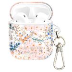 Kate Spade New York AirPods Protective Case with Keychain Ring - Multi Floral Rose, Compatible with AirPods 2nd / 1st Generation