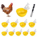 10 Pack Automatic Chicken Waterer, Chicken Water Cups Feeder,Anti-Leak System, Holds 50% More Water, Suitable for Chicks, Chicken, Duck