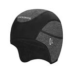 ROCKBROS Skull Cap Helmet Liner with Glasses Holes Winter Thermal Cycling Cap Beanie for Men Women Cycling Running Hiking Skiing Black