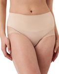 Spanx Undie-Tectable Lace Hi-Hipster Panty - Core Control, Shapewear Underwear - No Visible Panty Lines - No Show Hipster - Soft Nude - Small