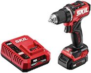 SKIL PWR CORE 12 Brushless 12V 1/2 In. Compact Varible-Speed Drill Driver Kit with 1/2'' Single-Sleeve, Keyless Chuck & LED Worklight Includes 2.0Ah Battery and PWR JUMP Charger - DL6290A-10