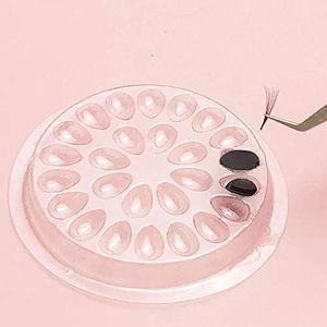 Kukiwhy 100 Pcs Eyelash Glue Holder False Eyelashes Glue Holder Eyelash Extension Glue Holder Pallet Pads