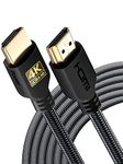 PowerBear 4K HDMI Cable 20 ft | High Speed, Braided Nylon & Gold Connectors, 4K @ 60Hz, Ultra HD, 2K, 1080P & ARC Compatible | for Laptop, Monitor, PS5, PS4, Xbox One, Fire TV, Apple TV & More