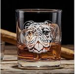 Promotion & Beyond Bulldog Face Cute Whiskey Glass - Funny Gift for Dad Uncle Grandpa From Daughter Son Wife - Father's Day