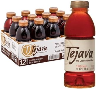 Tejava Original Unsweetened Black Iced Tea, 12 Pack, 16.7oz PET Bottles, Non-GMO, Kosher, No Sugar or Sweeteners, No calories, No Preservatives, Brewed in Small Batches