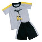 Nirvartaya Boys Batman Kids T Shirts And Shorts Set Grey 1-2 Years