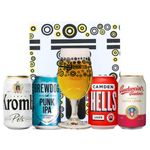 BEER HUNTER Lager, IPA & Beer Gift Set with Glass (4 Pack) - birthday gifts, beer gifts, gift for him, for her, alcohol gift set