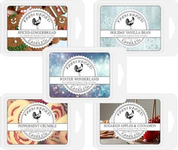 Earth Scents - Nature Blend - Wax Warmer Melts Cubes, 5 Pack Assortment. 16 Ounces. 100% All American Natural Soy. Paraffin-Free. Fir Tree - Pine Forest - Rosemary Mint - Palo Santo