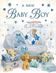 Regal Publishing New Baby Boy Card - 8 x 6 inches - Piccadilly Greetings