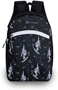 HYDER Kids 20L Small Skating Astronaut Pattern Cartoon Best Stylish Waterproof Lightweight Casual/Picnic/Tuition/School Bag/Backpack for Children Boys And Girls (Black)