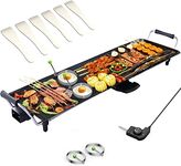 SIMOE 36 inch Electric Griddle Teppanyaki Grill, BBQ Smokeless Grills, 2000W Barbecue Griddles Table Top with Nonstick Surfaces and Adjustable 5 Temperature Setting, Indoor/Outdoor Grill