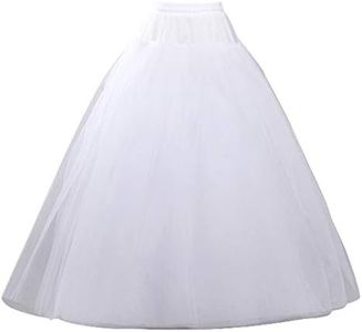Petticoats for Women Hoopless Petticoat Crinoline Underskirt Skirt 4 Layers Floor Length Ball Gown Slips for Wedding Dress