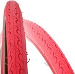 Kenda 61338 Bicycle Tires, 27.6 x 11.0 inches (700 x 28 cm), Set of 2, Color Tires, 700C, Cross Bike, Road Bike, Red